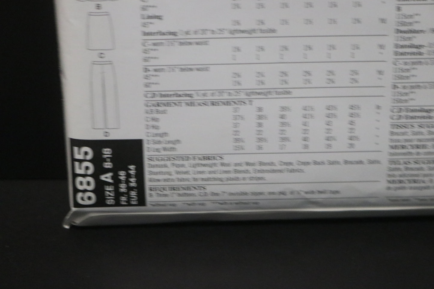 New Look 6855 Misses Skirt, Pants and Lined Coat or Jacket Sewing Pattern UNCUT - Size 8 - 18