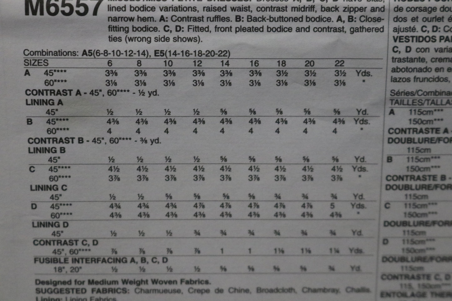 McCalls 6557 Misses / Miss Petite Dresses Sewing Pattern - UNCUT - Size 14 16 18 20 22