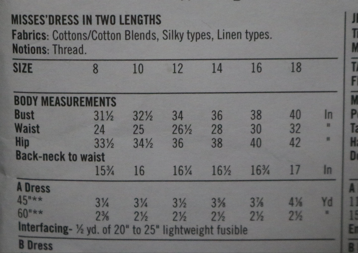 Simplicity 2034 Misses Dress in Two Lengths Sewing Pattern UNCUT  Size 8 10 12 14 16 18