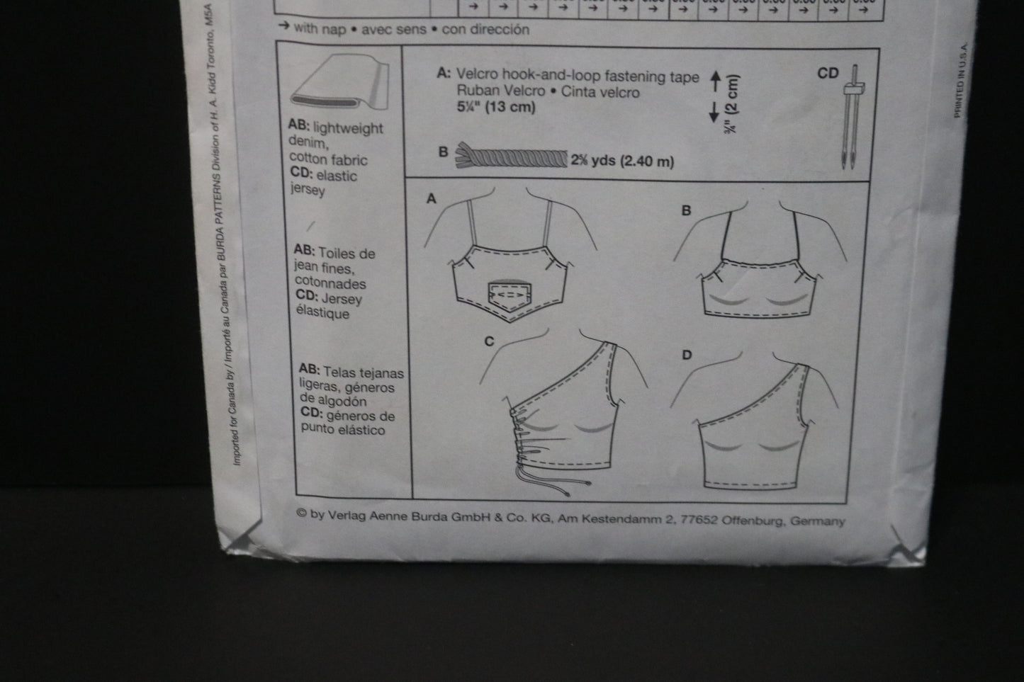 Burda Young 8608 Close Fitting Top Sewing Pattern - UNCUT - Size 6 8 10 12 14 18