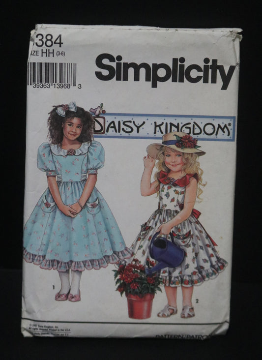 Simplicity 8384 Daisy Kingdom Girls and Childs Dress Sewing Pattern - UNCUT - Size 3 - 6