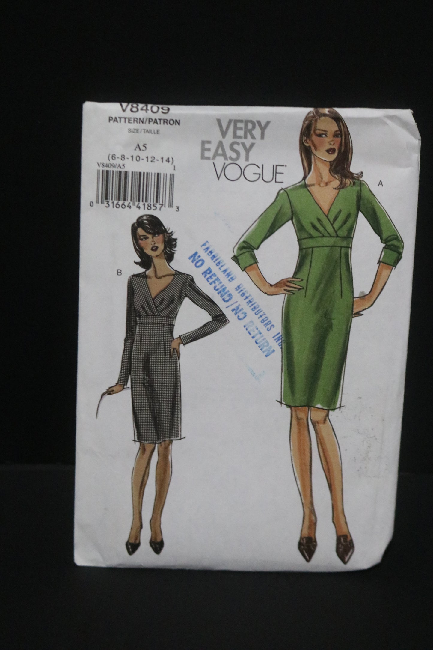 Vogue V8409 Misses Dress Sewing Pattern - UNCUT - Size 6 8 10 12 14