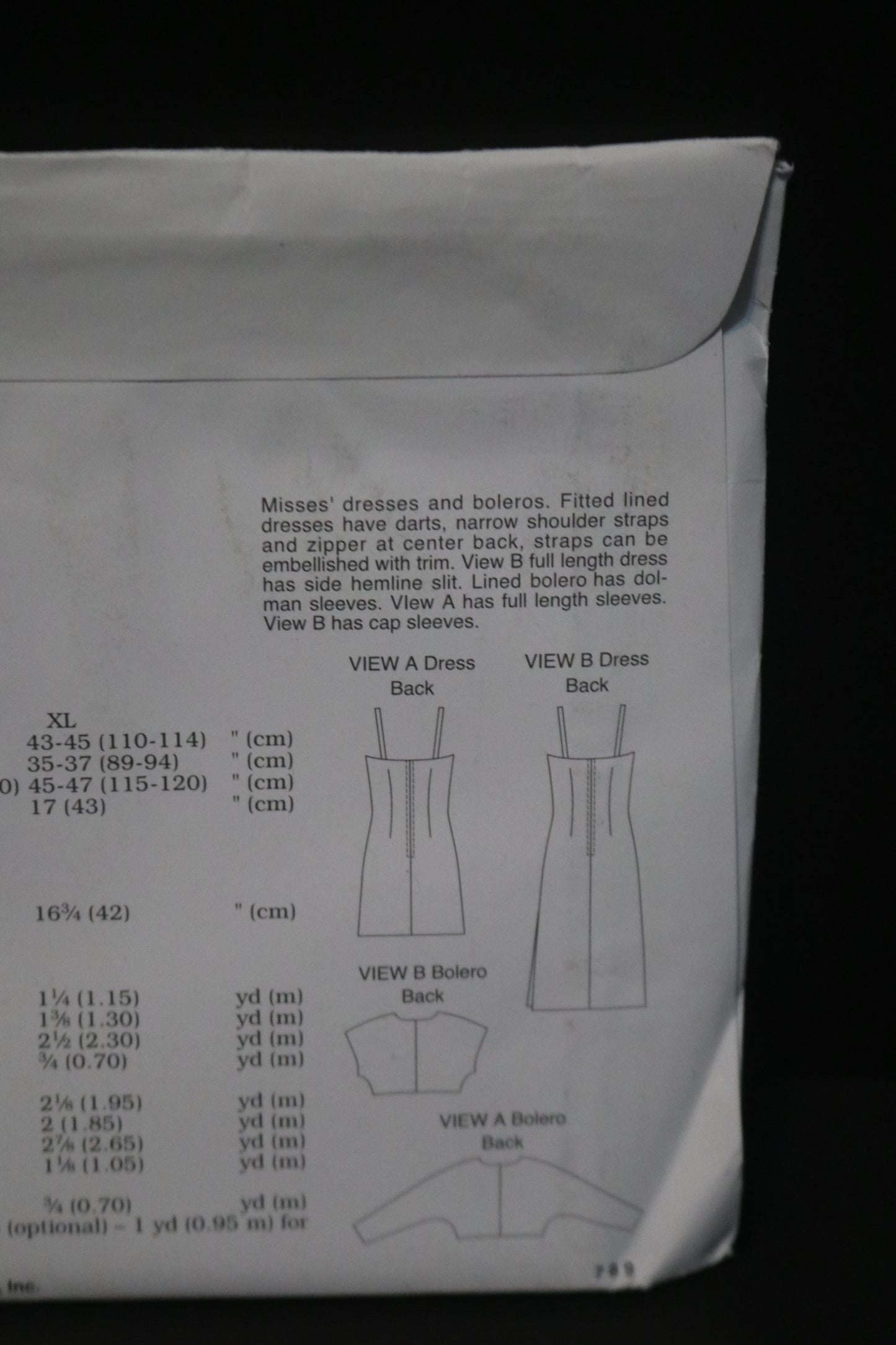 Kwik Sew 2834 Misses Dresses and Boleros Sewing Pattern - UNCUT - Size Xs S M L XL