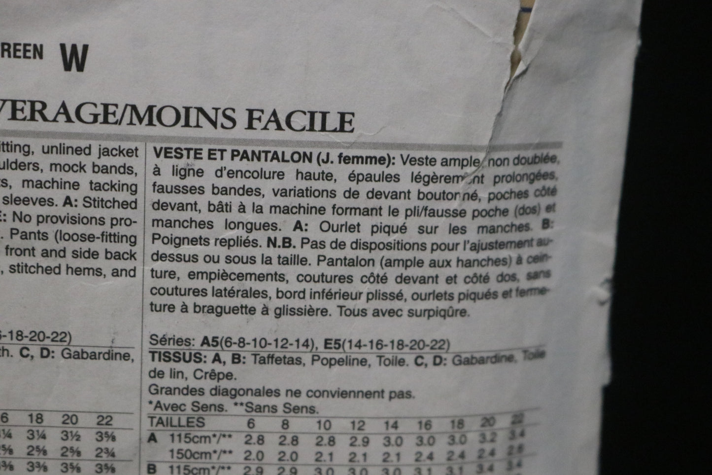 Vogue 2836 Marcy Tilton Misses Jacket and Pants Sewing Pattern - UNCUT Size 6 8 10 12 14