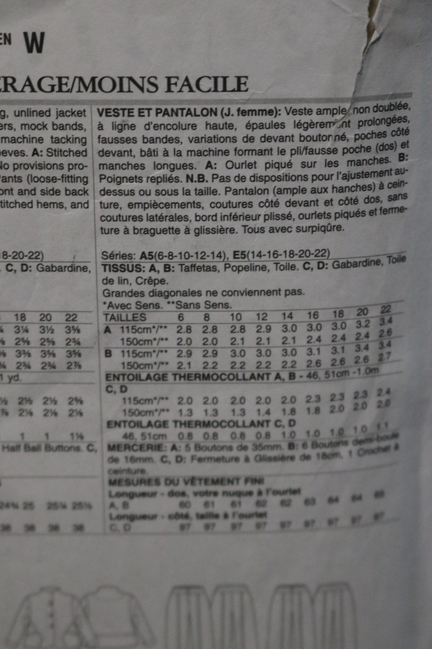 Vogue 2836 Marcy Tilton Misses Jacket and Pants Sewing Pattern - UNCUT Size 6 8 10 12 14