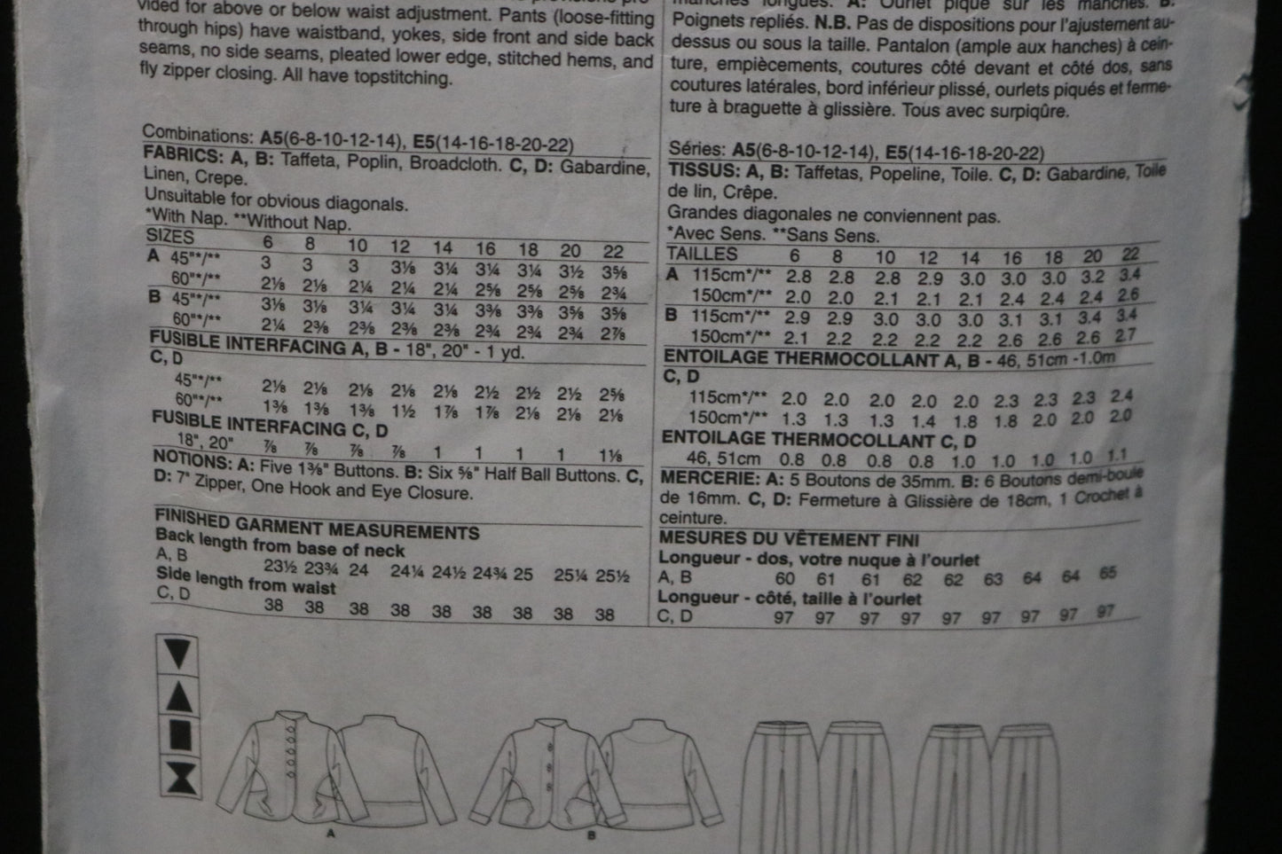 Vogue 2836 Marcy Tilton Misses Jacket and Pants Sewing Pattern - UNCUT Size 6 8 10 12 14