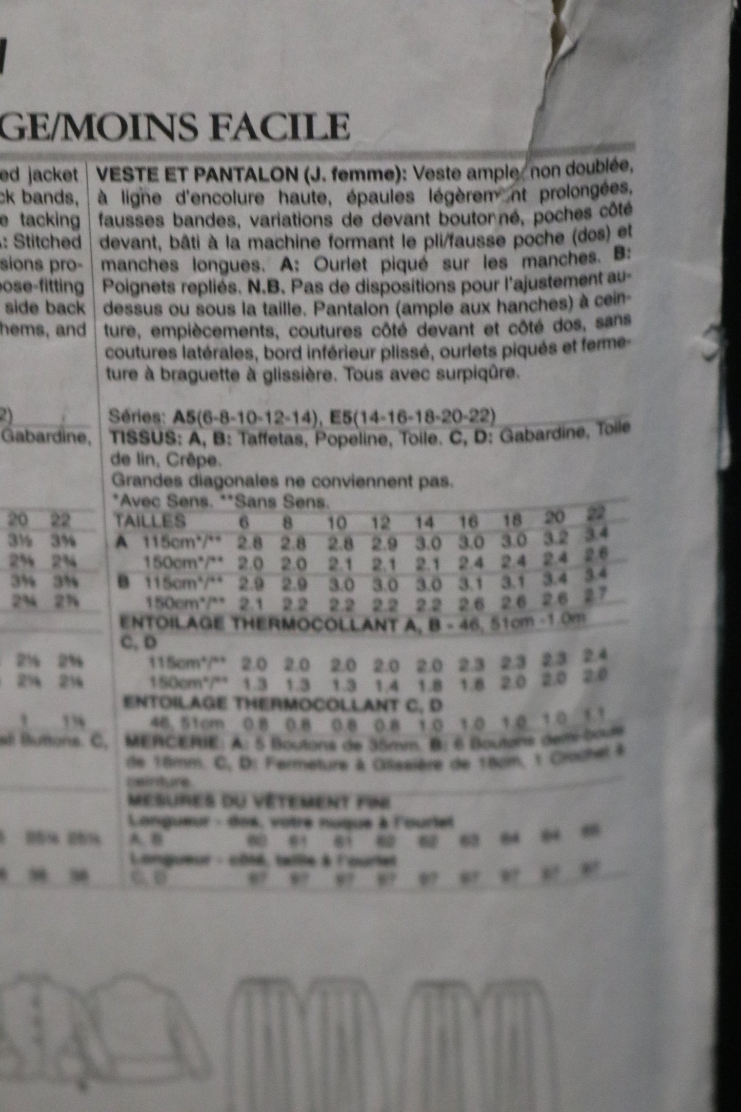 Vogue 2836 Marcy Tilton Misses Jacket and Pants Sewing Pattern - UNCUT Size 6 8 10 12 14