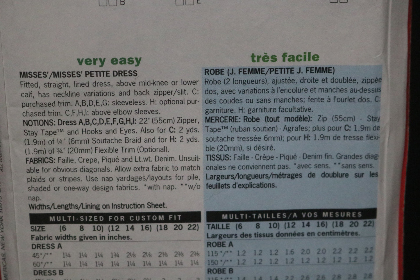 Butterick 4998 Misses / Misses Petite Dress Sewing Pattern - UNCUT - Size 6 8 10