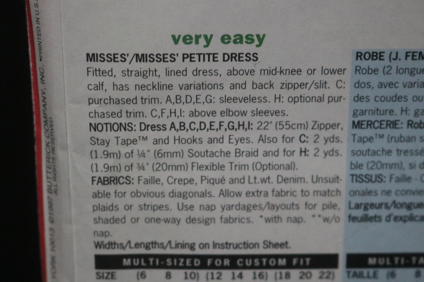 Butterick 4998 Misses / Misses Petite Dress Sewing Pattern - UNCUT - Size 6 8 10