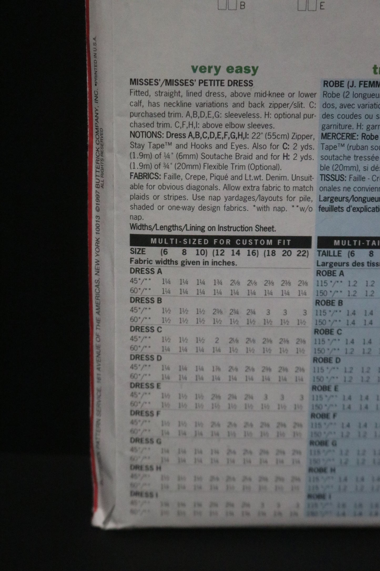 Butterick 4998 Misses / Misses Petite Dress Sewing Pattern - UNCUT - Size 6 8 10