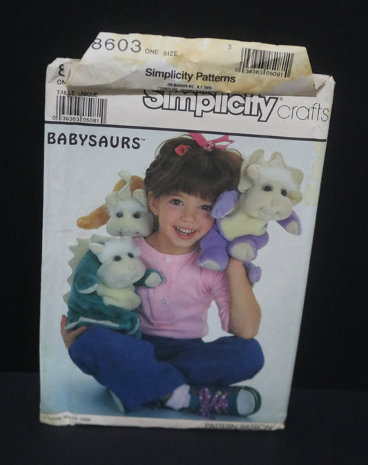 Simplicity 8603 Babysaurs Sewing Pattern UNCUT