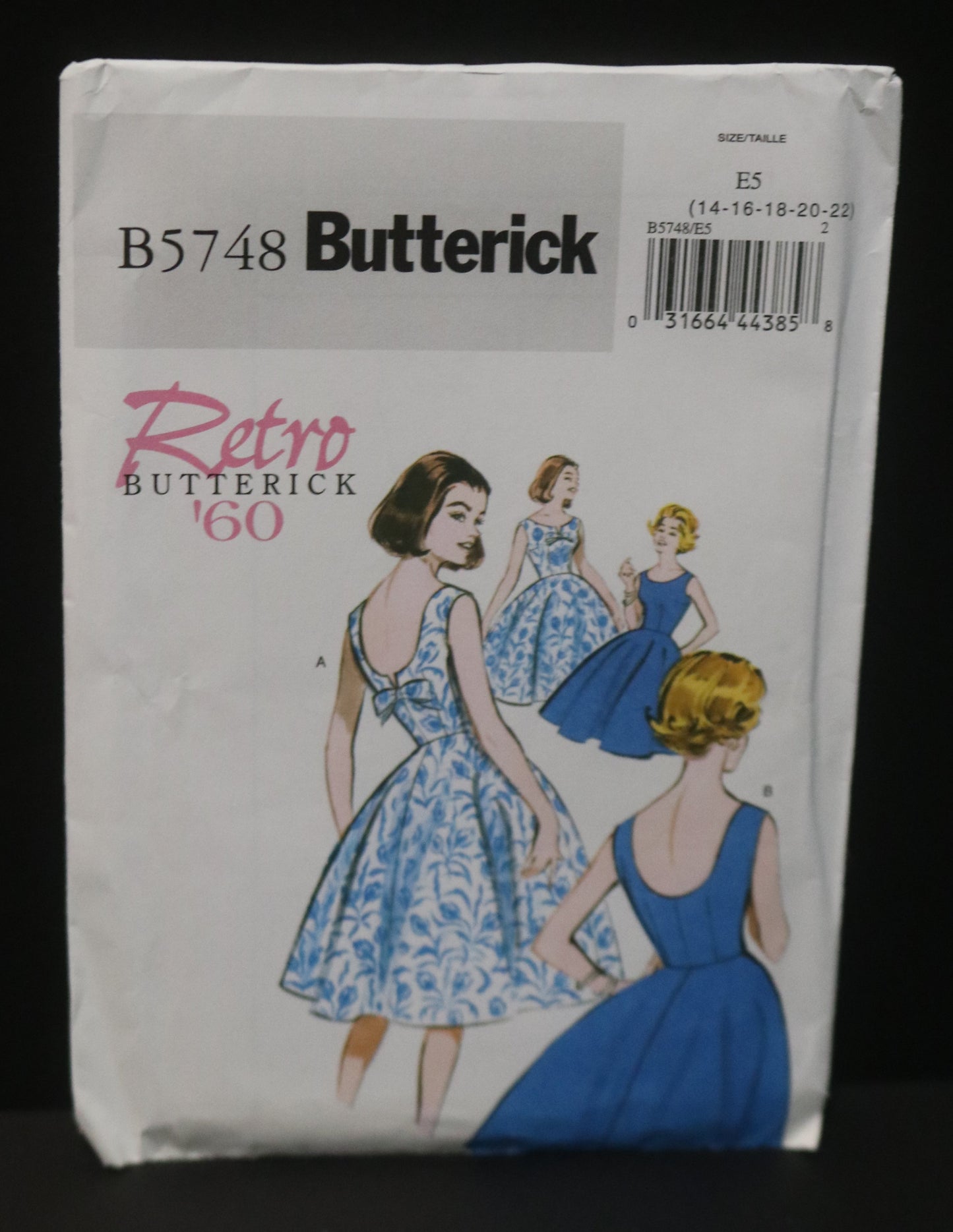 Butterick 5748 Misses / Misses Petite Dress Sewing Pattern UNCUT Size 14 16 18 20 22