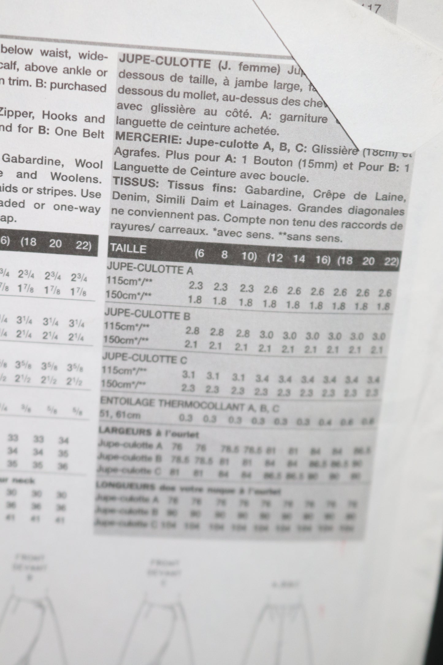 Vogue 7648 Misses Pantskirt Sewing Pattern - UNCUT - Size 18 20 22