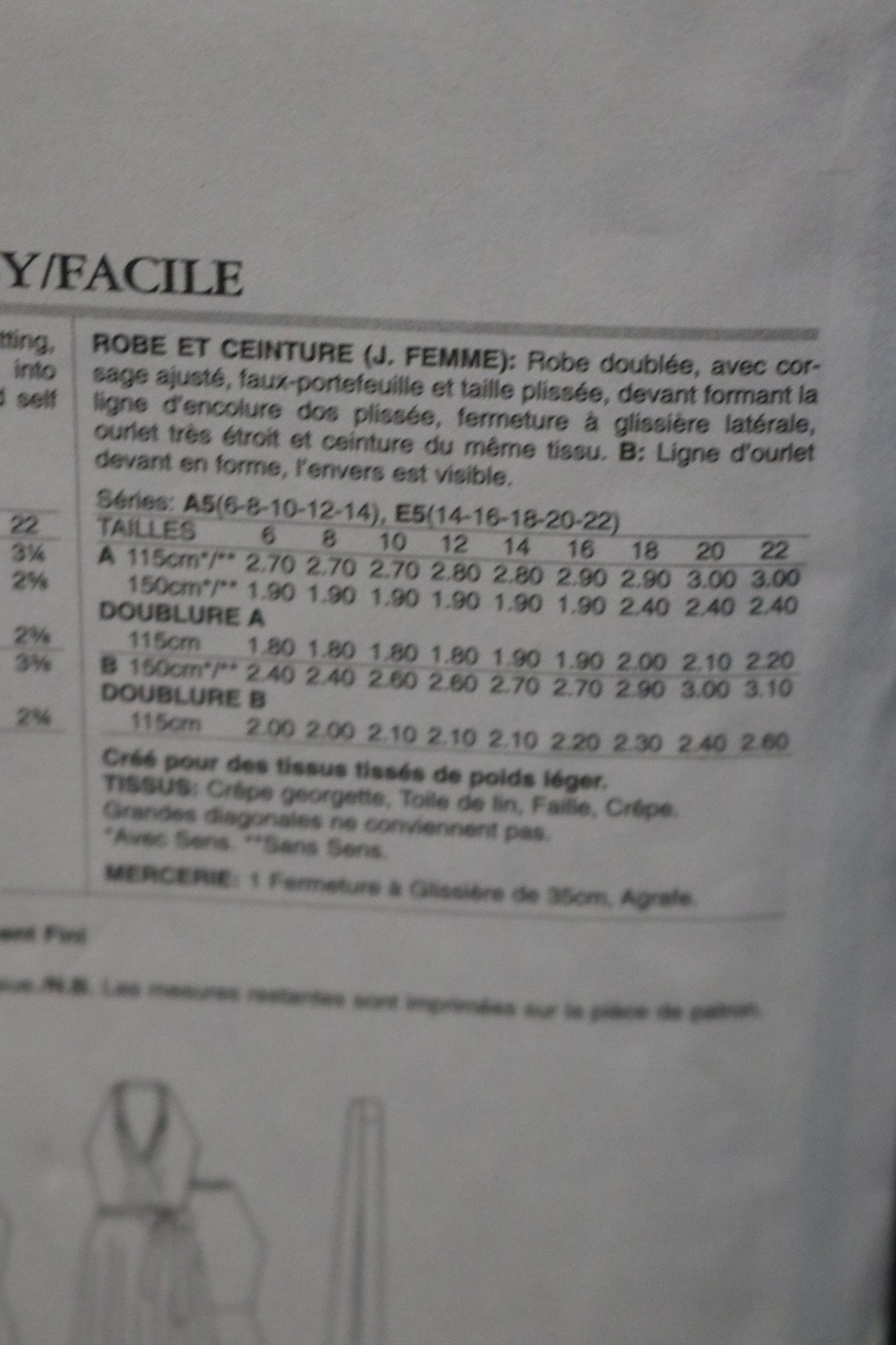 Butterick 5886 Misses Dress and Belt Sewing Pattern - UNCUT - Size 6 8 10 12 14 or Size 14 16 18 20 22