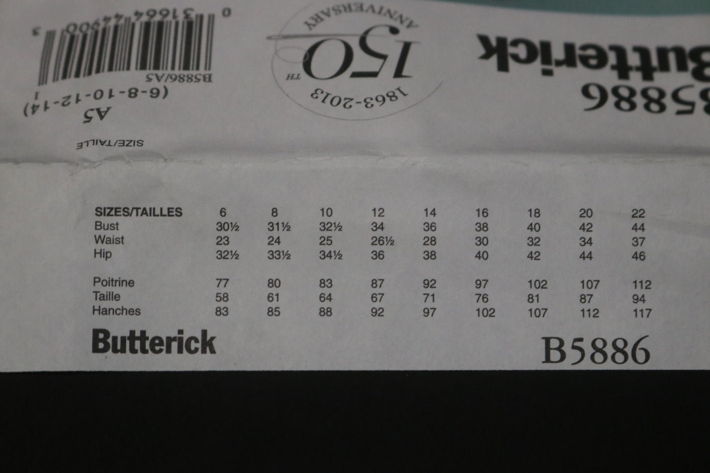 Butterick 5886 Misses Dress and Belt Sewing Pattern - UNCUT - Size 6 8 10 12 14 or Size 14 16 18 20 22