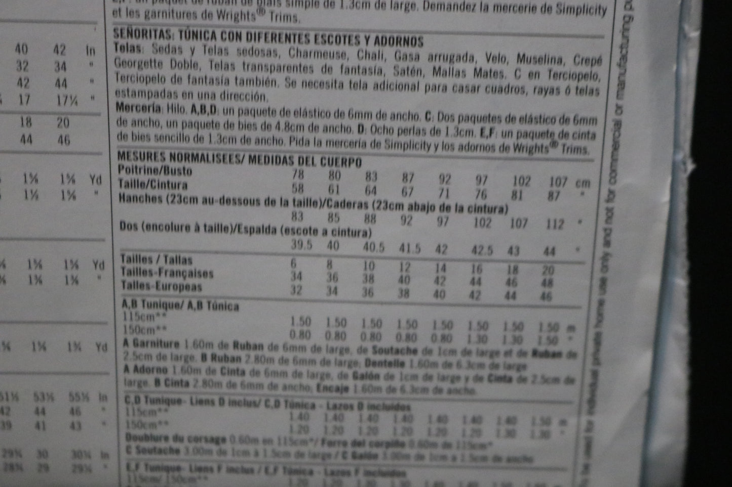 Simplicity 4279 Misses Tunic with Neckline and Trim Variations Sewing Pattern - UNCUT - Size 6 8 10 12 14