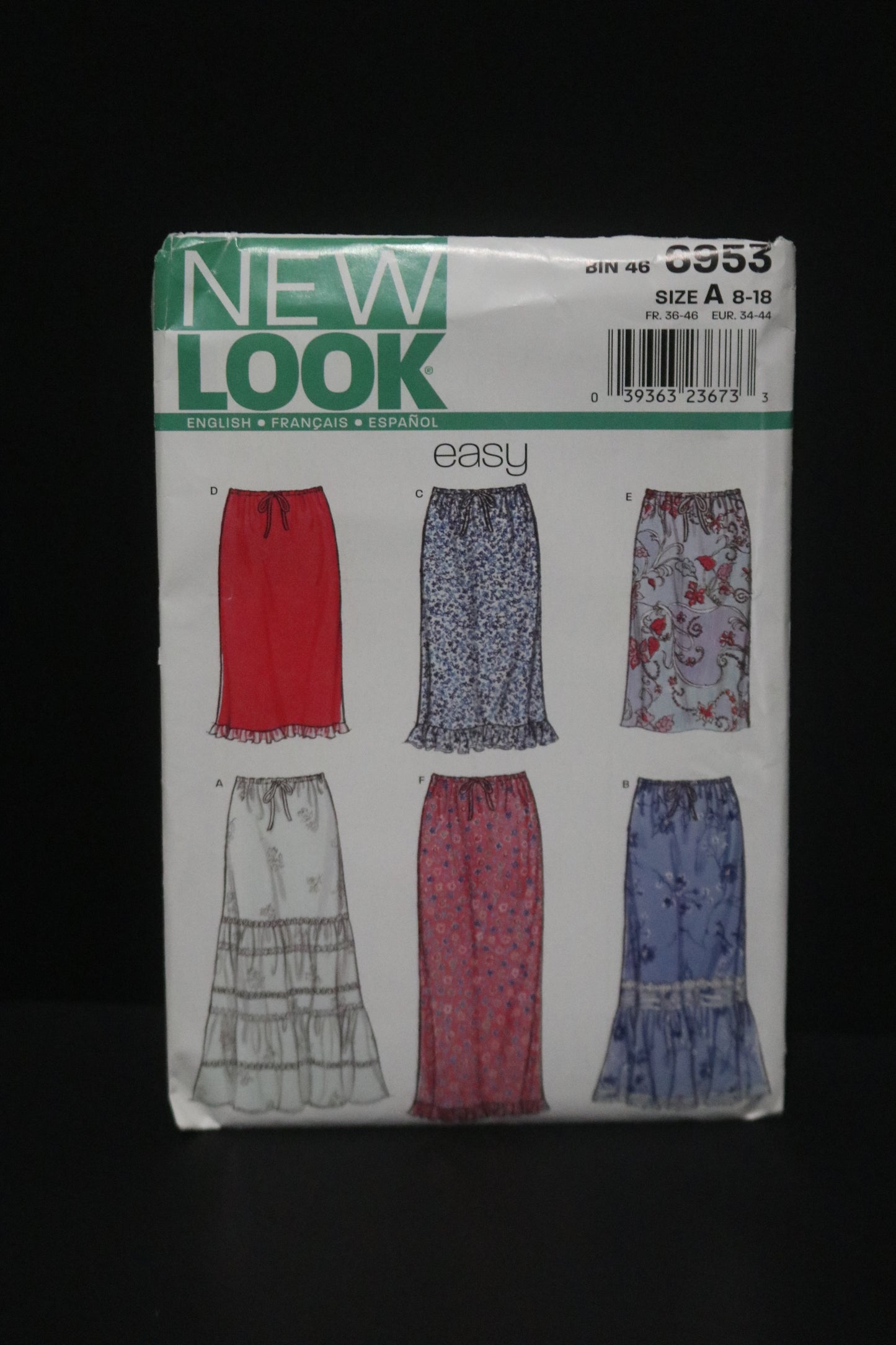 New Look 6953 Misses Skirt Sewing Pattern - UNCUT - Size 8 - 18