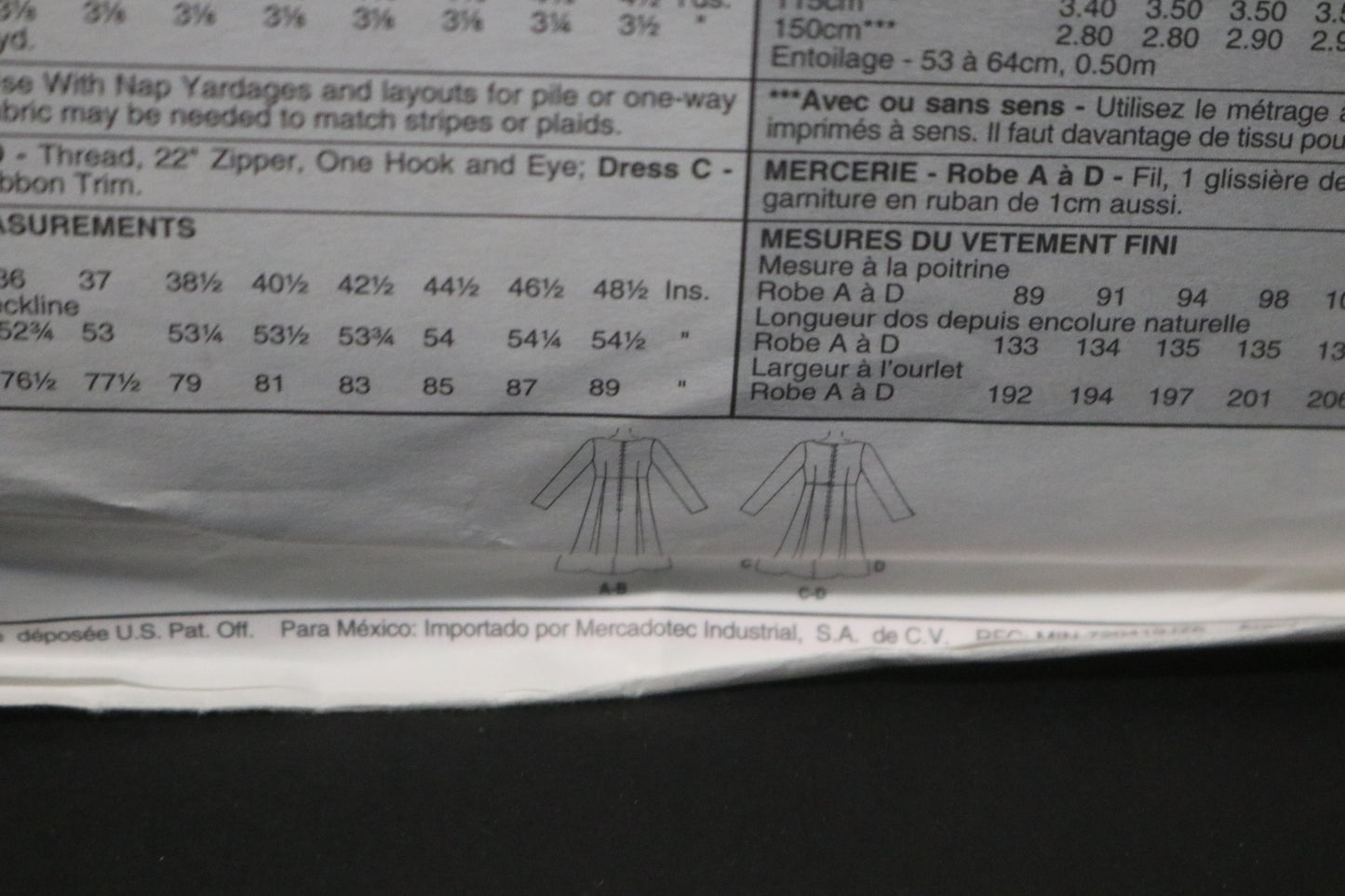 McCalls 9095 Misses Dresses Sewing Pattern - UNCUT - Size  18 20 22