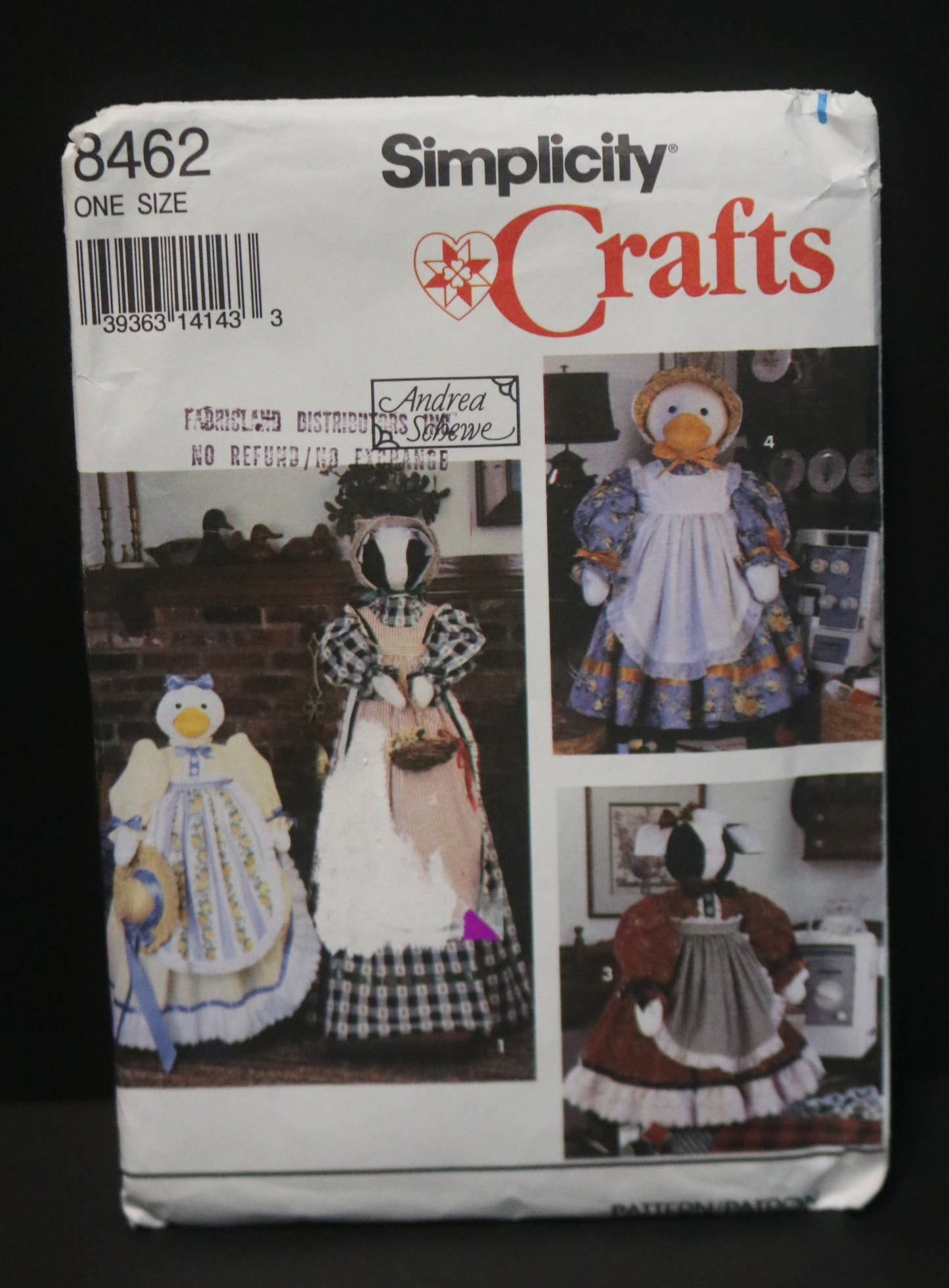 Simplicity 8462 Cow and Duck Covers for Vacuums and Sewing Machines Sewing Pattern UNCUT