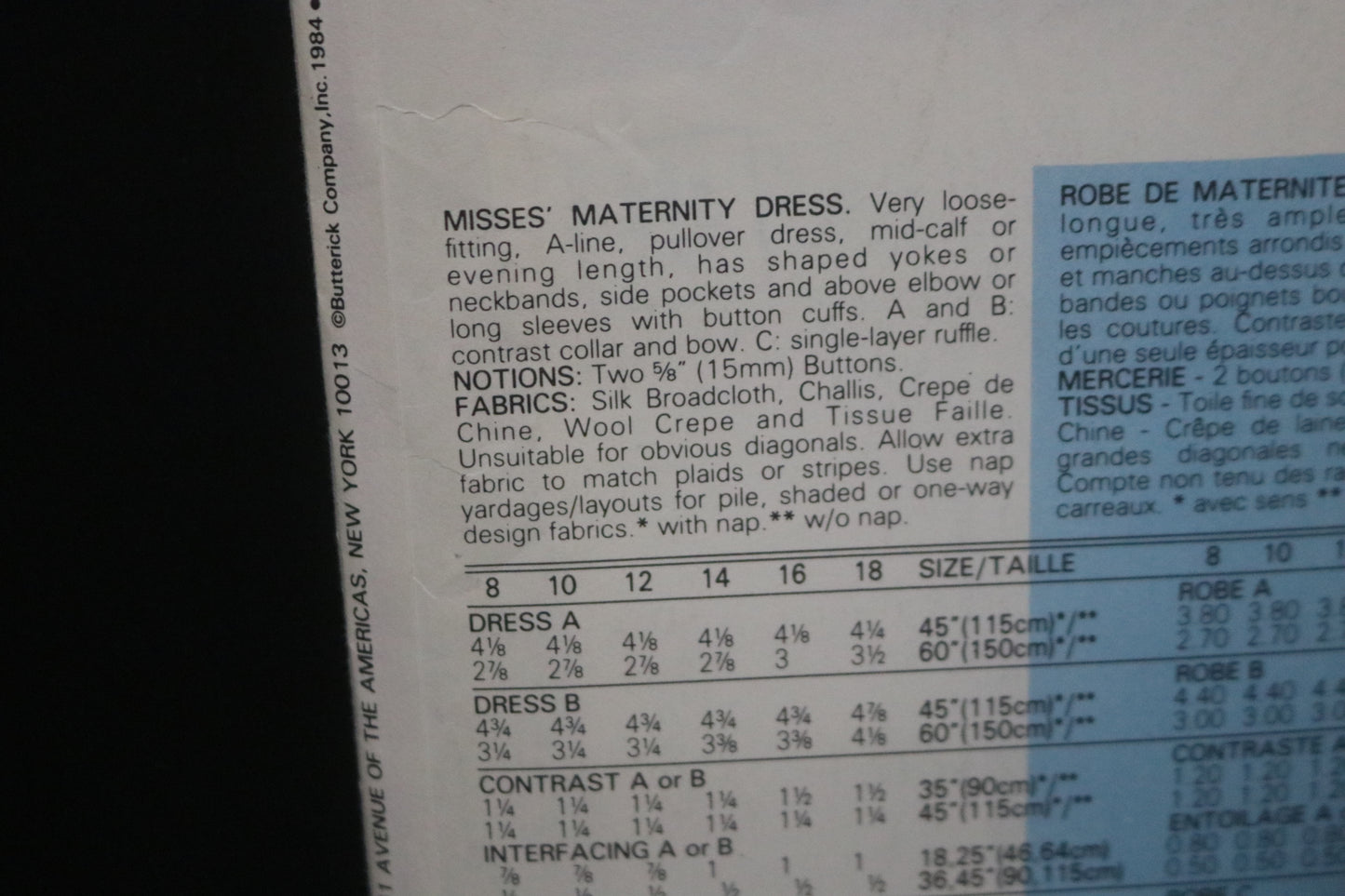 Vogue 9173 Misses Maternity Dress Sewing Pattern - UNCUT - Size 8 10 12