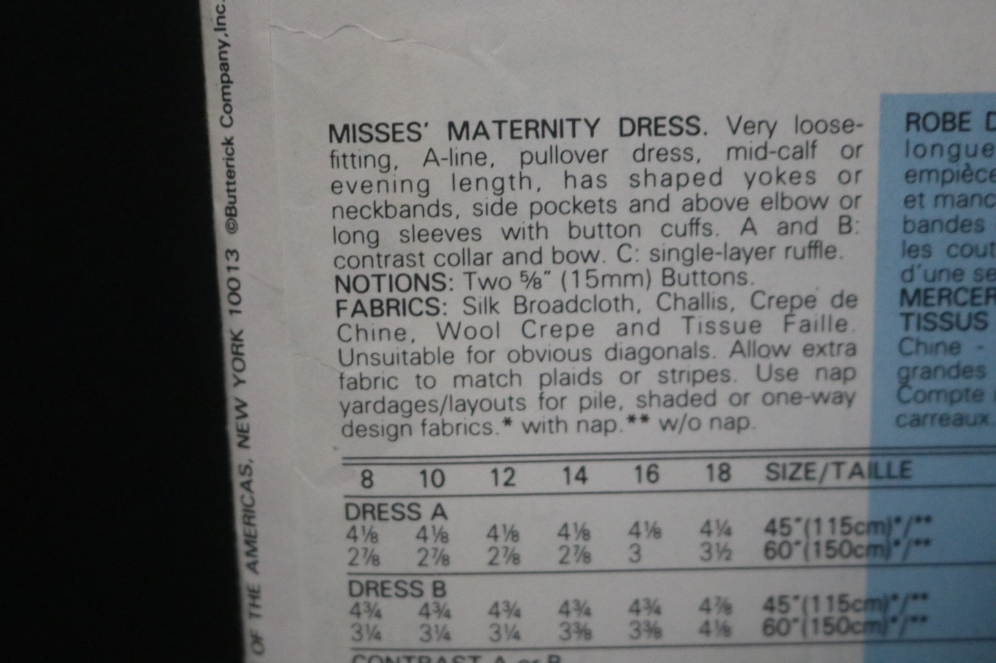 Vogue 9173 Misses Maternity Dress Sewing Pattern - UNCUT - Size 8 10 12