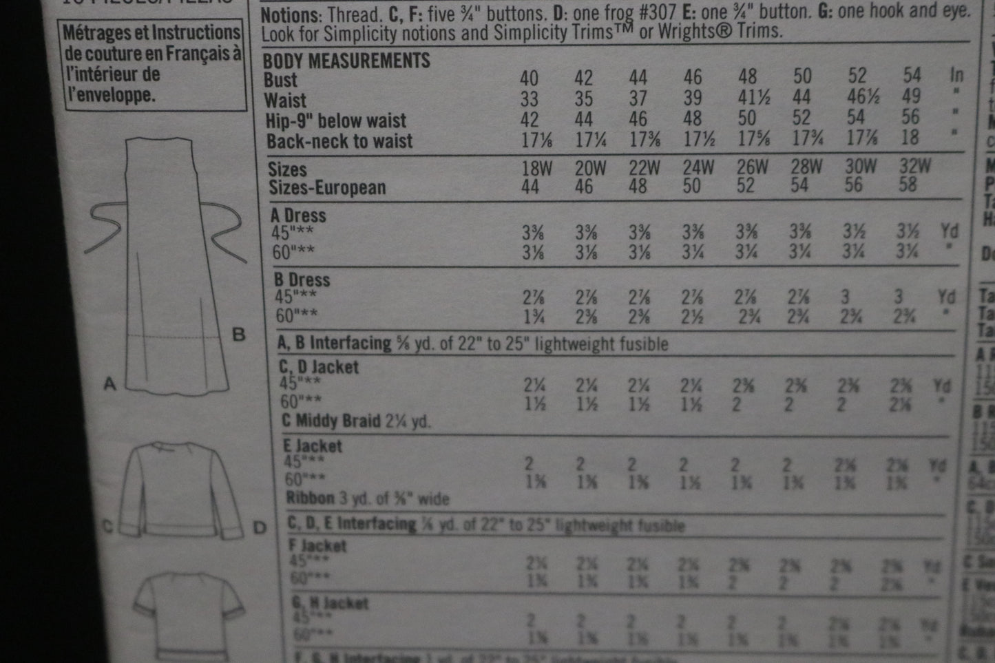 Simplicity 5975 Womens / Womens Petite Pullover Dress in Two Lengths and Jacket Sewing Pattern UNCUT Size 18w - 24w