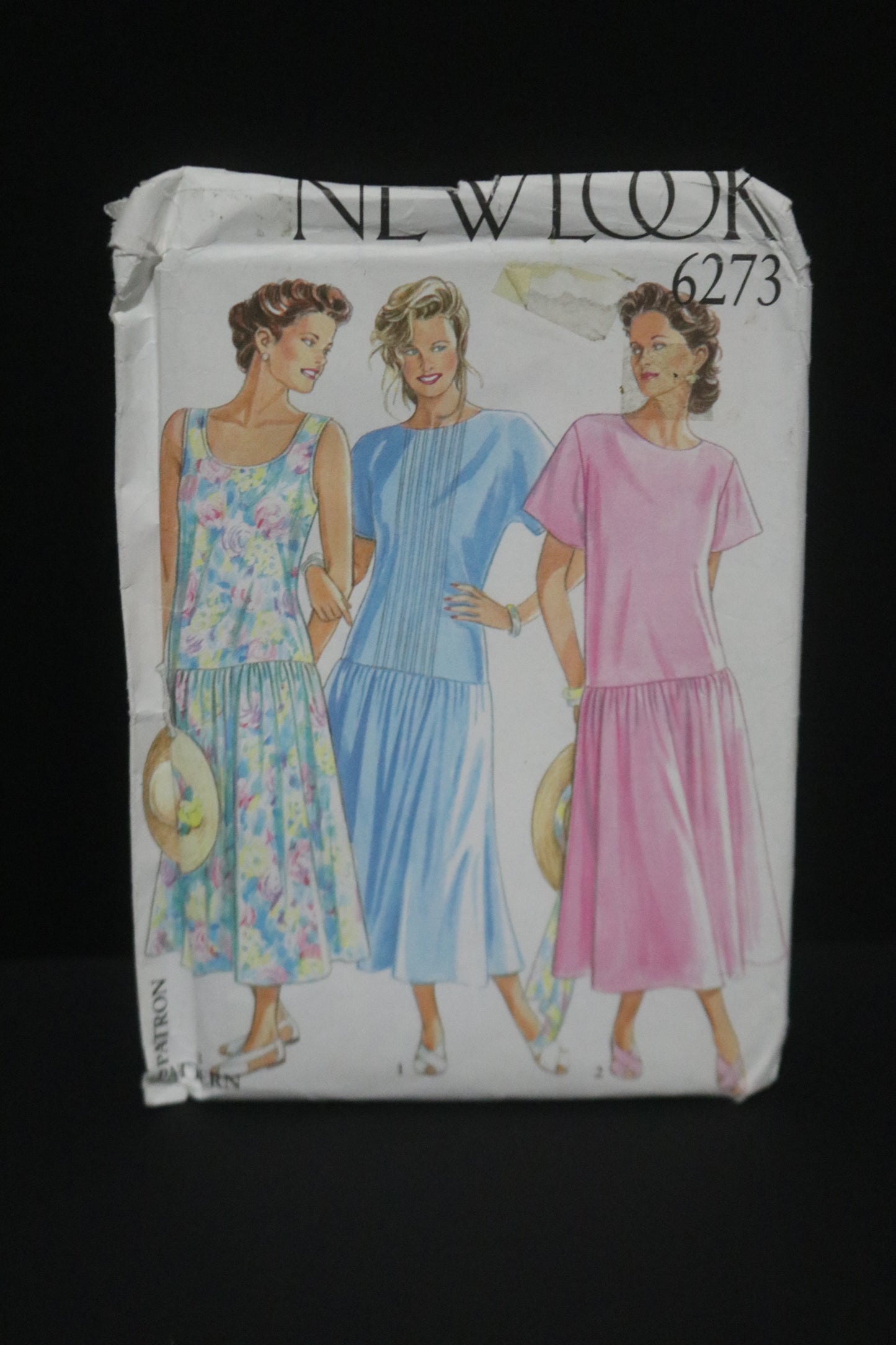 80s New look 6273 Misses Dress Sewing Pattern - UNCUT - Size 8 - 18