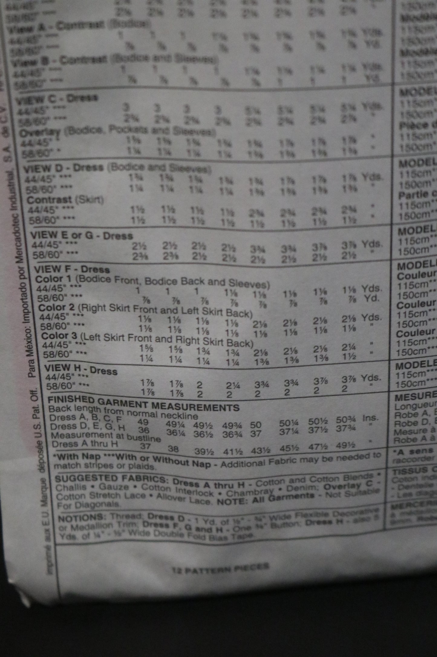 McCalls 8045 Misses Dress in Two Lengths Sewing Pattern - UNCUT - Size 18 20 22