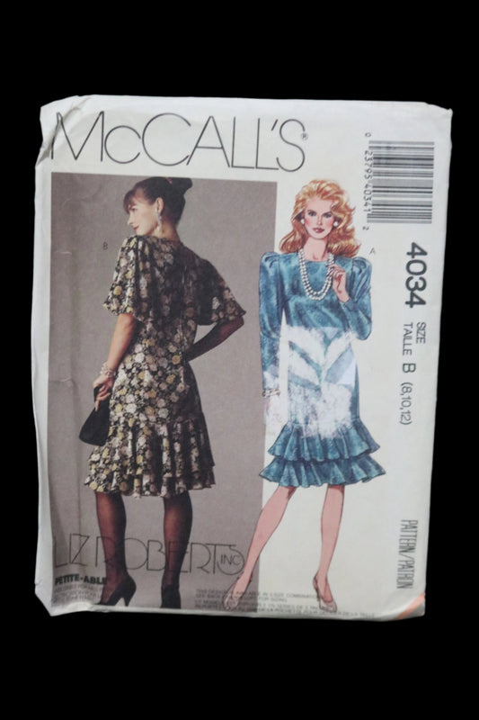 McCalls 4034 Liz Roberts Misses Dresses Sewing Pattern - UNCUT - Size 8 10 12