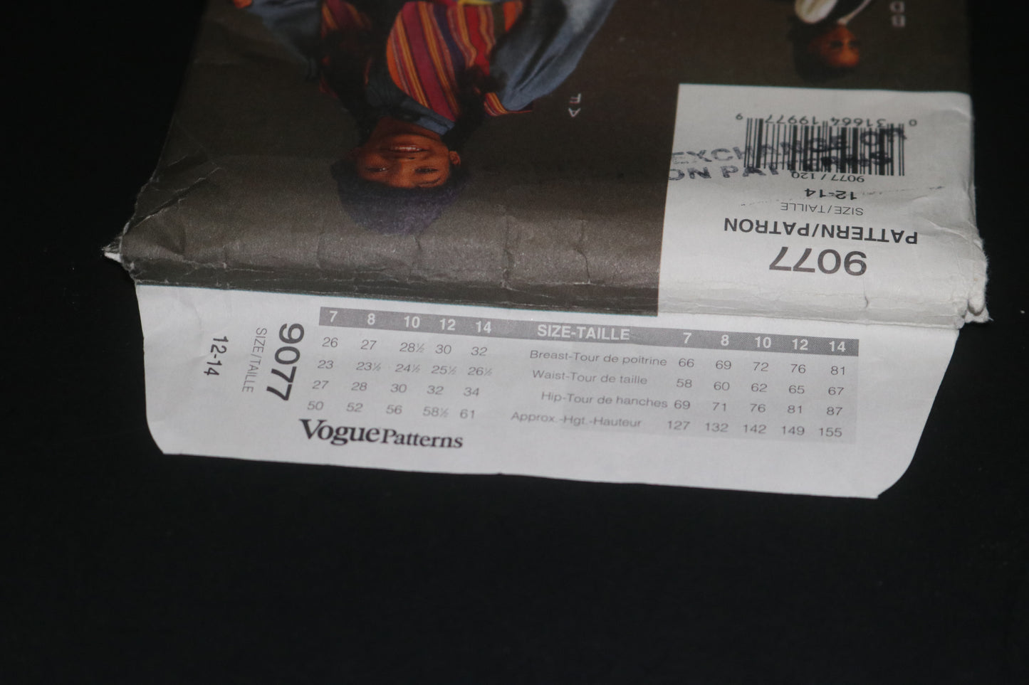 Vogue 9077 Girls Shirt Vest Leggings and Bag Sewing pattern - UNCUT - Size 12 - 14