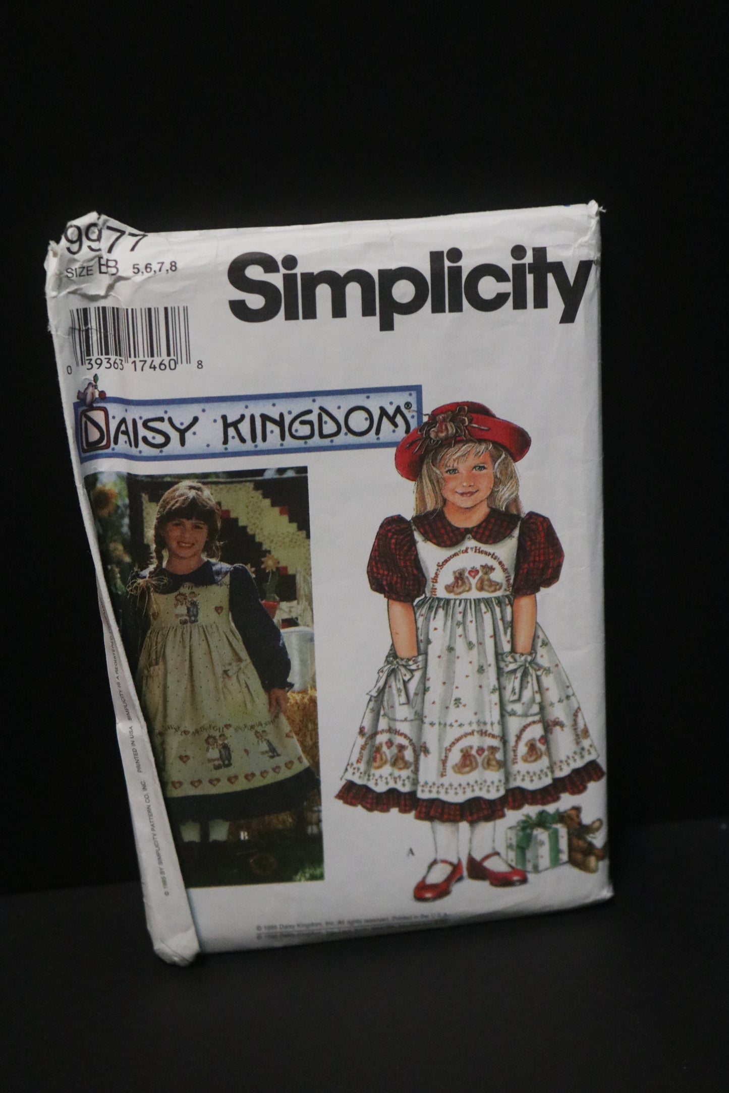 Simplicity 9977 Daisy Kingdom Girls Dress and Pinafore Sewing Pattern UNCUT Size 5 6 7 8