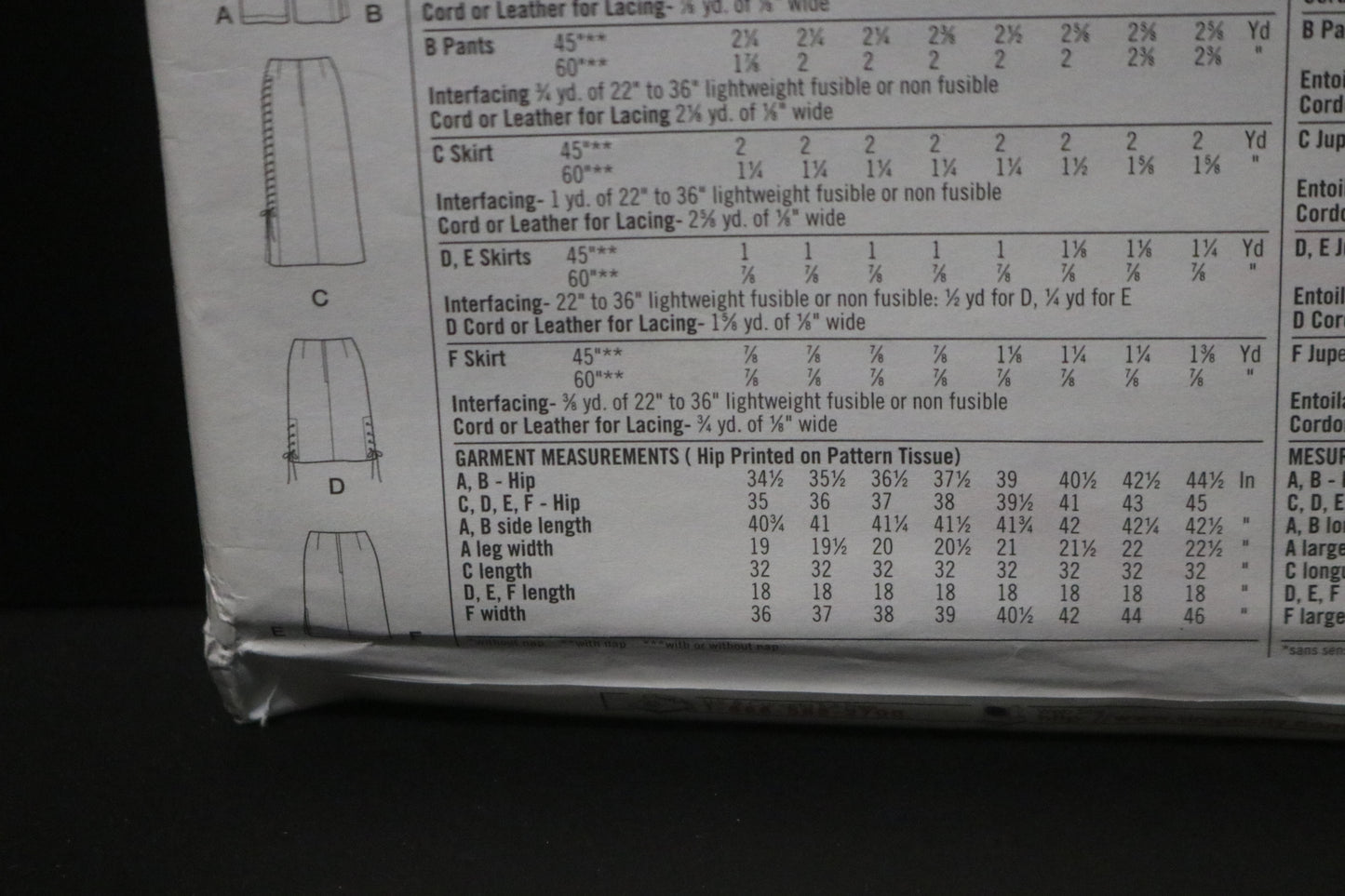 Simplicity 5861 Misses Skirt in Two Lengths and Pants Sewing Pattern - UNCUT - Size 4 6 8 10