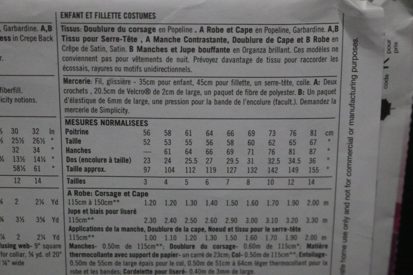 Simplicity 2817 Child and Girl Snow White and Cinderella Costume Sewing Pattern - UNCUT - Size 3 4 5 6 or Size  7 8 10 12 14