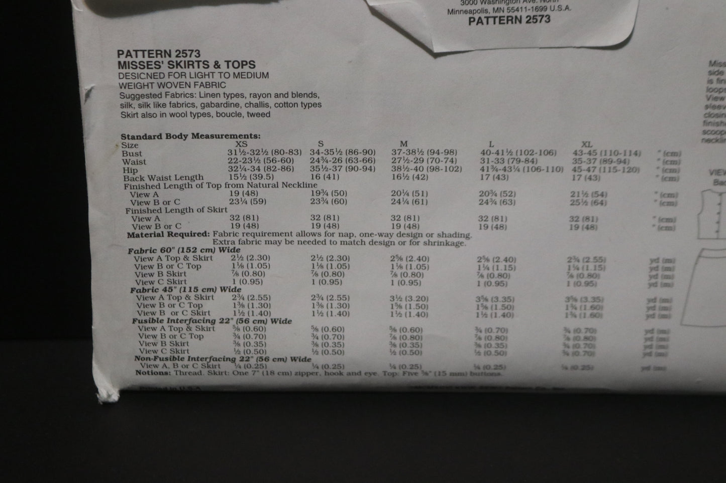 Kwik Sew 2573 Misses Skirts and Tops Sewing Pattern - UNCUT - Size Xs S M L XL