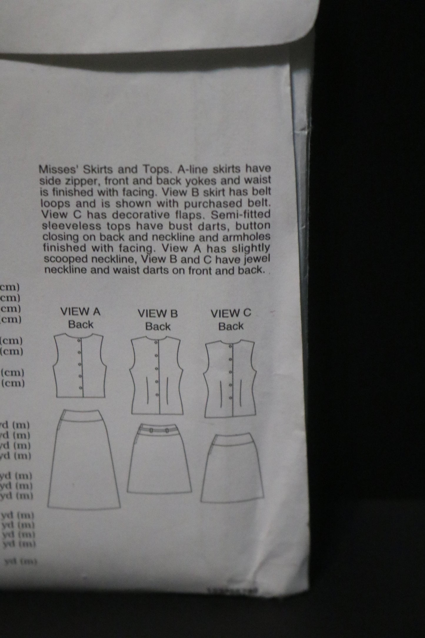 Kwik Sew 2573 Misses Skirts and Tops Sewing Pattern - UNCUT - Size Xs S M L XL