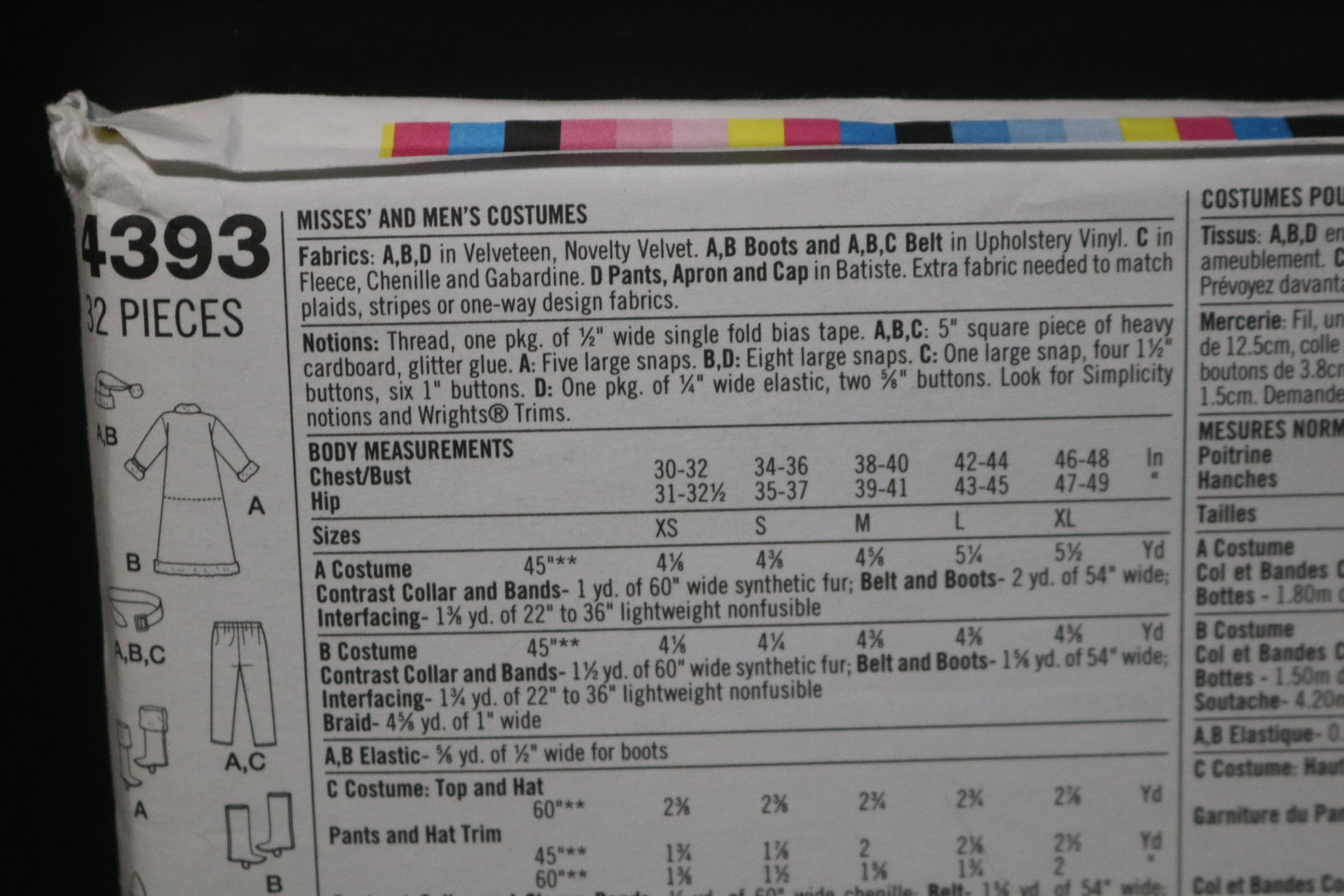 Simplicity 4393 Misses and Mens Santa,Father Christmas, Mrs CLaus and Elf Christmas Costumes Sewing Pattern - UNCUT  Size L - XL