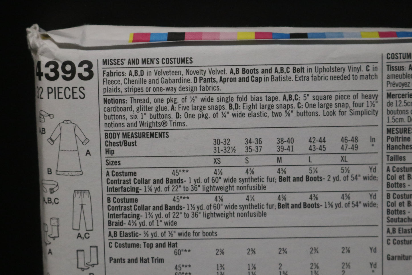 Simplicity 4393 Misses and Mens Santa,Father Christmas, Mrs CLaus and Elf Christmas Costumes Sewing Pattern - UNCUT  Size L - XL