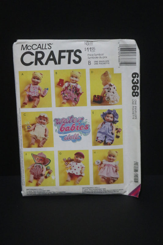 McCalls 6368 Waterbabies dolls Clothes Sewing Pattern - UNCUT Size S M L