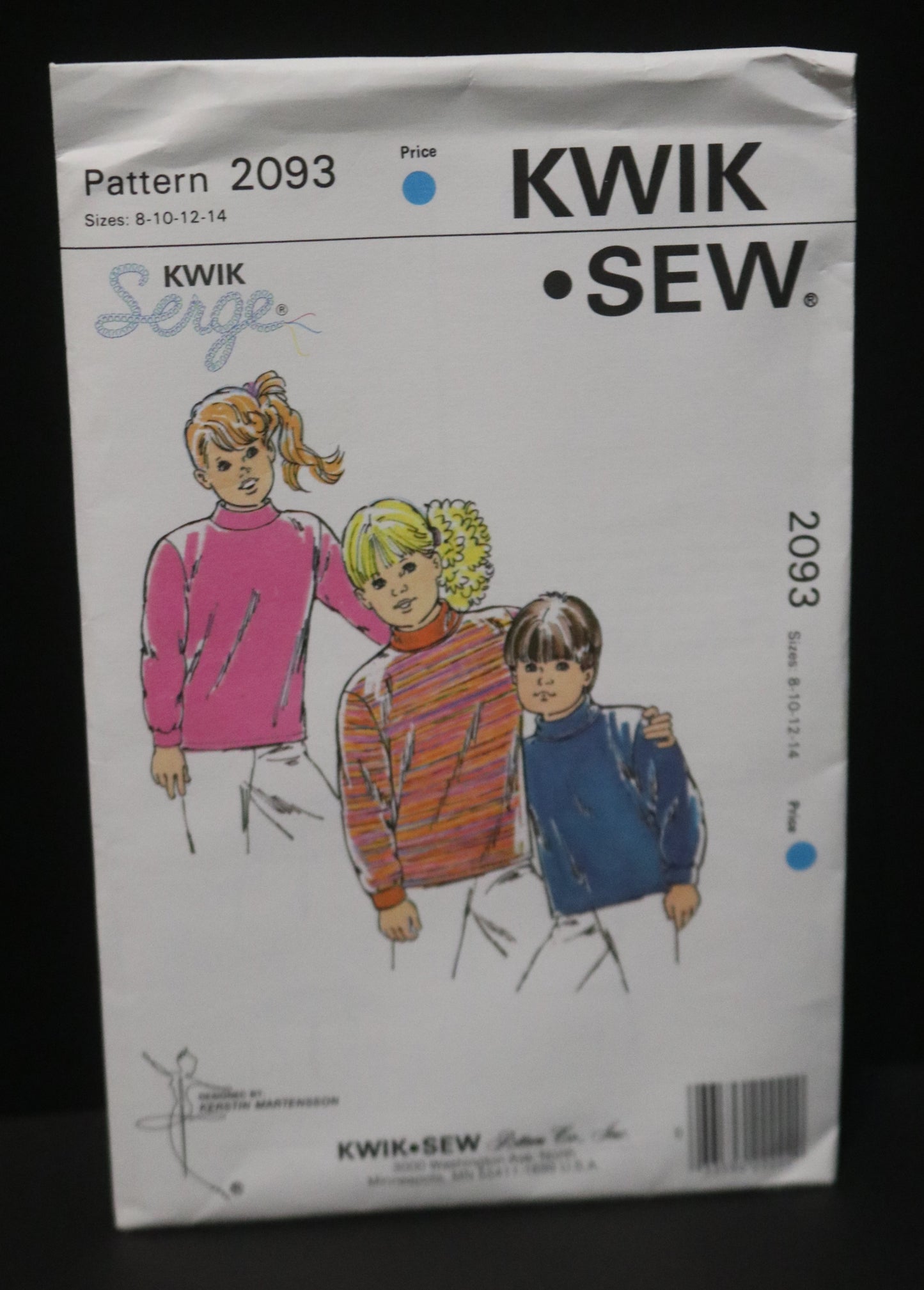 Kwik Sew 2093 Boys and Girls Shirts Sewing Pattern UNCUT Size 8 10 12 14