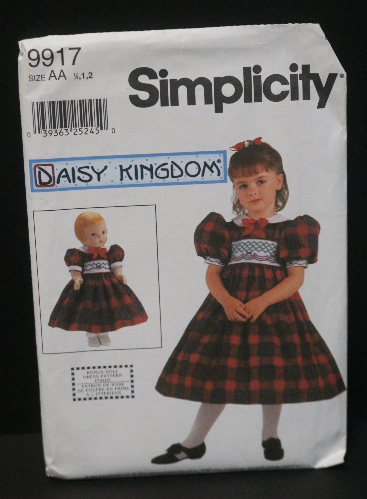 Simplicity 9917 Daisy Kingdom Childs and Toddlers Dress and Doll Dress for 18" Doll Sewing Pattern - UNCUT - Size 1/2 1  2