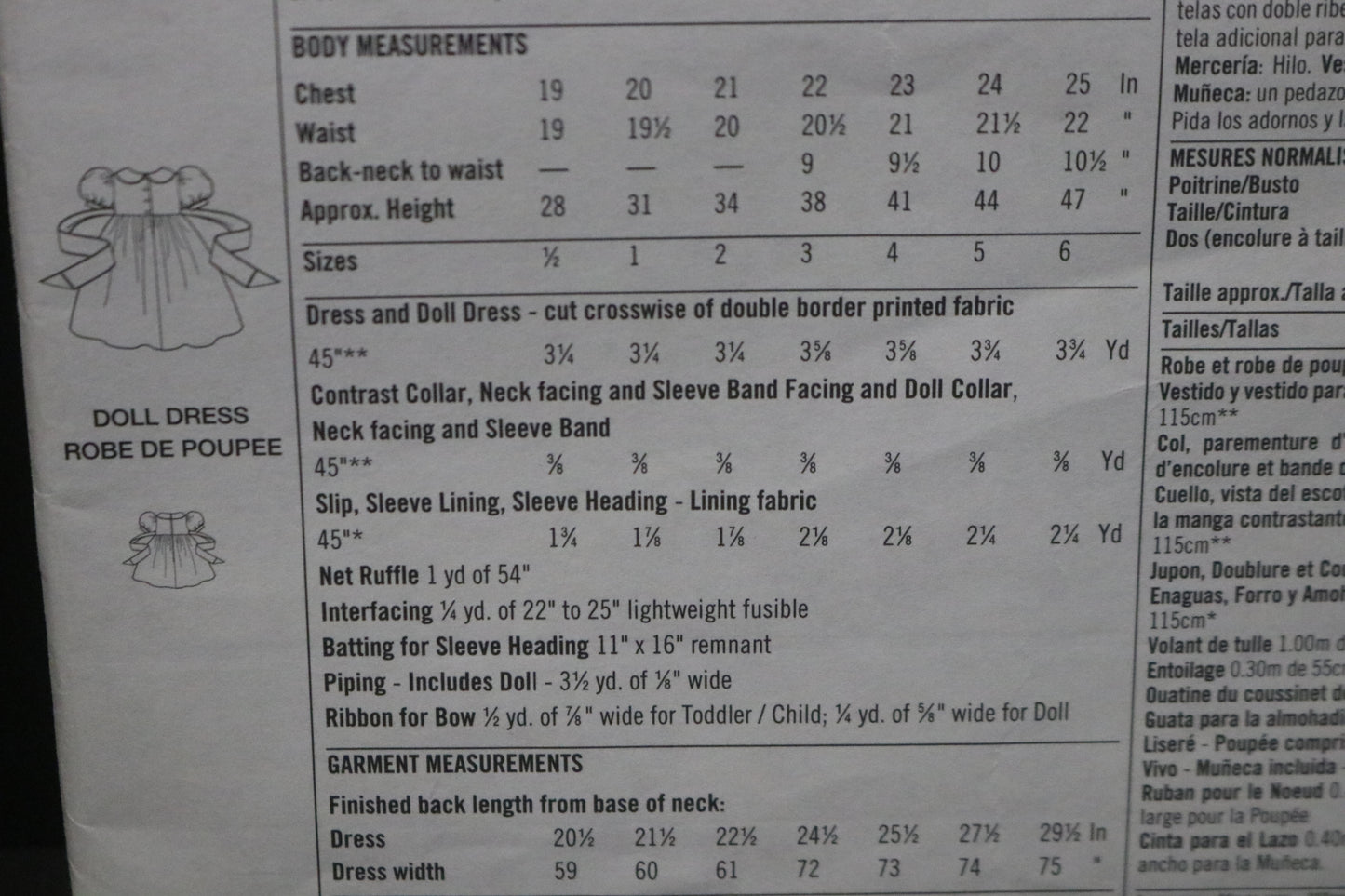 Simplicity 9917 Daisy Kingdom Childs and Toddlers Dress and Doll Dress for 18" Doll Sewing Pattern - UNCUT - Size 1/2 1  2