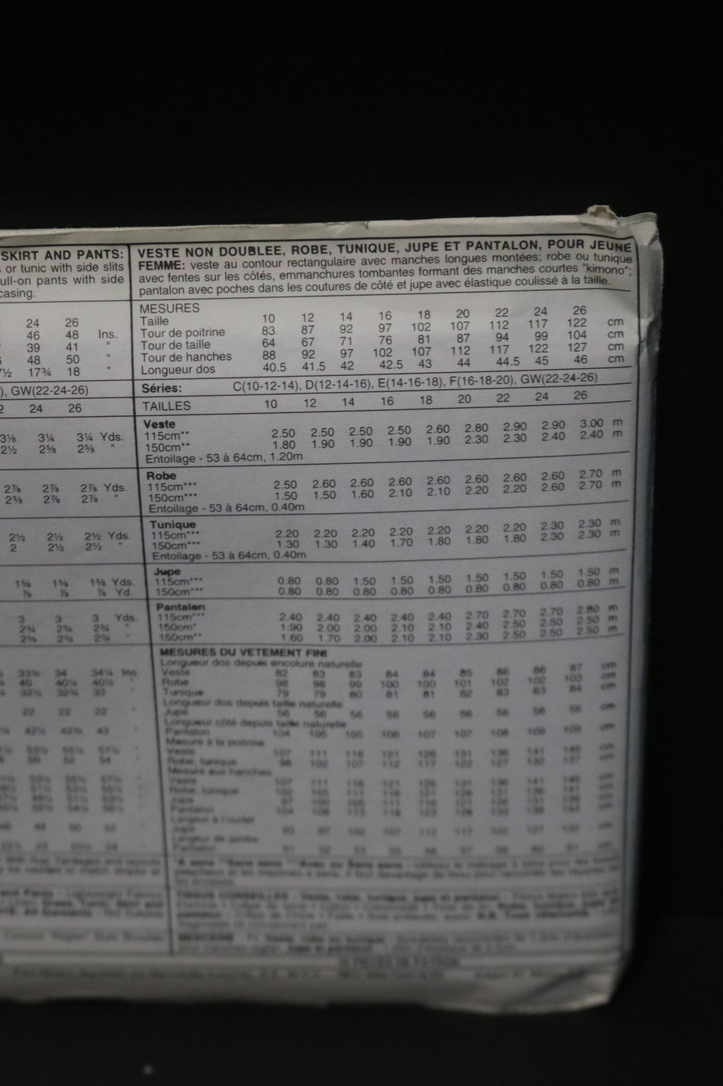 McCalls 7093 Misses Unlined jacket Dress Tunic Skirt and Pants Sewing Pattern - UNCUT - Size 22 24 26