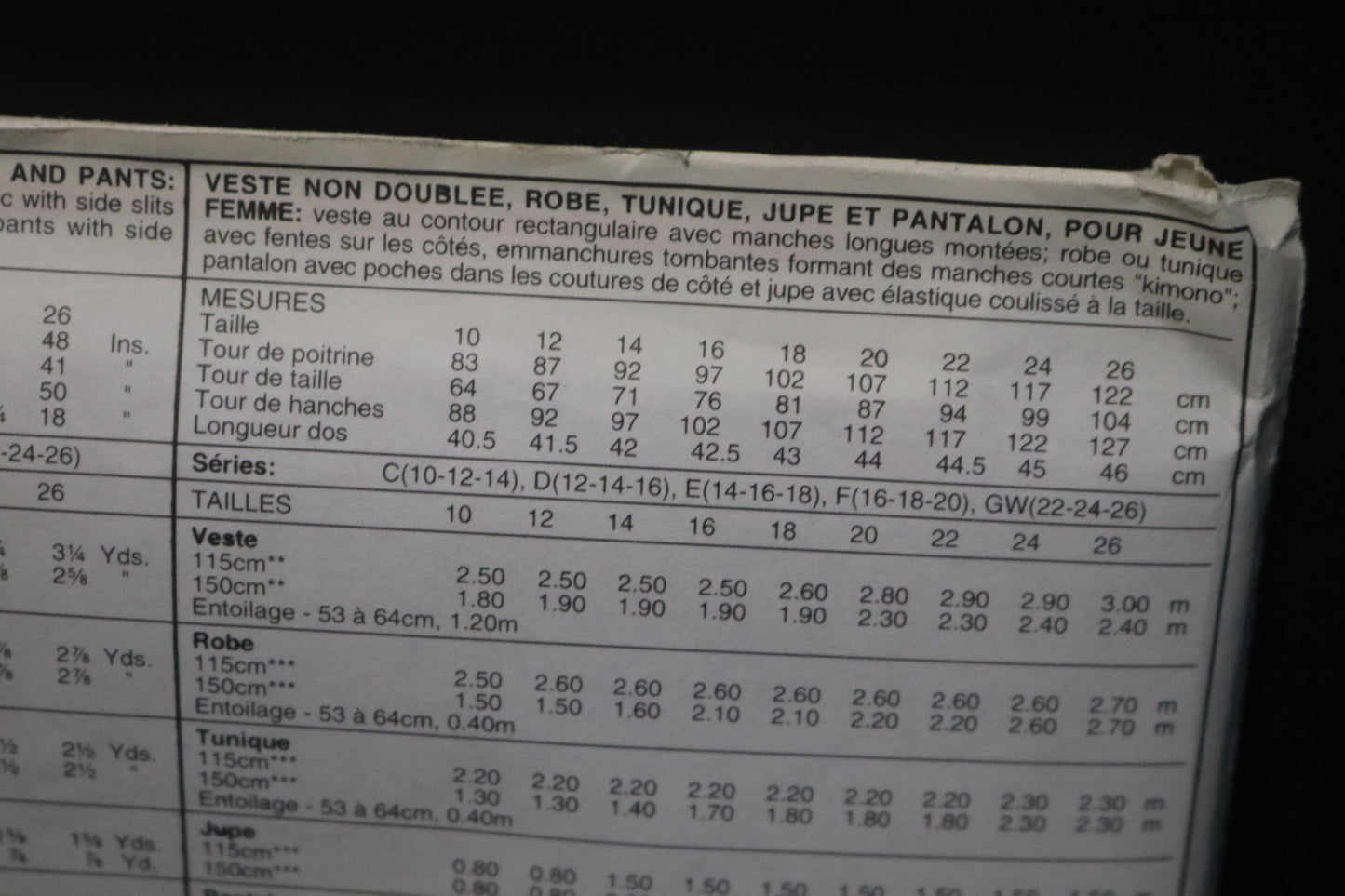 McCalls 7093 Misses Unlined jacket Dress Tunic Skirt and Pants Sewing Pattern - UNCUT - Size 22 24 26