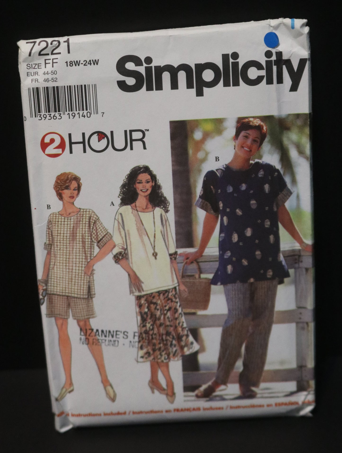 Simplicity 7221 Womens Top Pants Shorts and Skirt Sewing Pattern UNCUT -Size 18W - 23W or Size 26W - 32W
