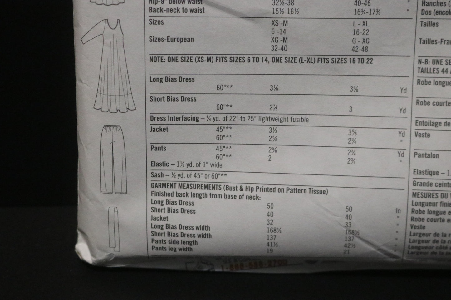 Simplicity 8171 Misses Dress Jacket Pants and Sash Sewing Pattern UNCUT Size L - XL