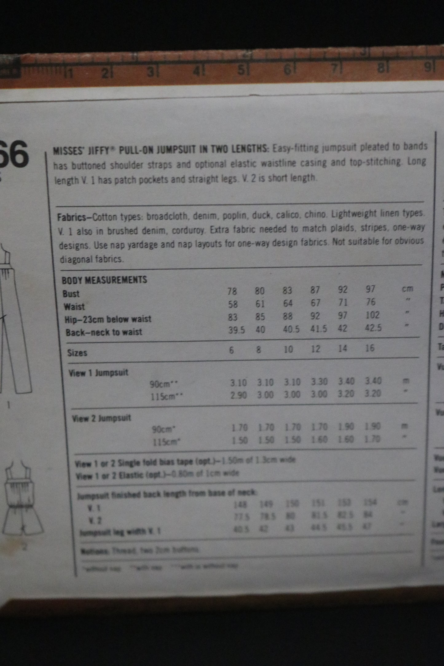 Simplicity 5266 Misses Jiffy Pull on Jumpsuit in Two Lengths Sewing Pattern - UNCUT Size 10