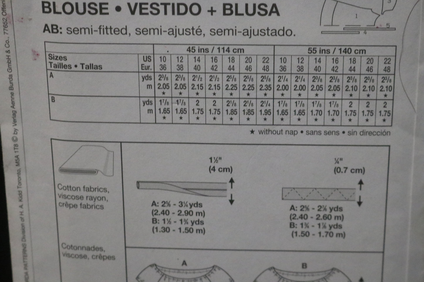 Burda 8377 Maternity Dress and Blouse Sewing Pattern UNCUT Size 10 12 14 16 18 20 22