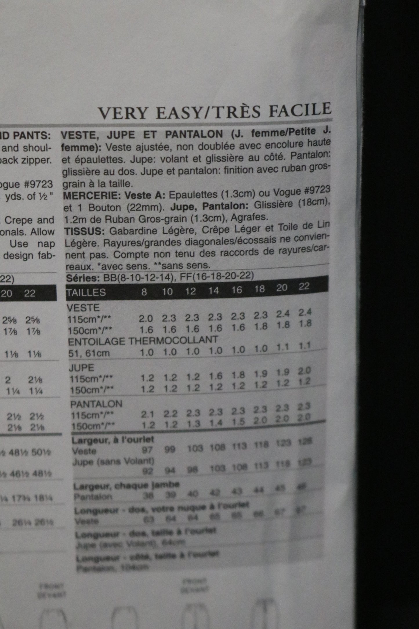 Vogue 8046 Misses / Misses Petite Jacket Skirt and Pants Sewing Pattern - UNCUT - Size 8 10 12 14