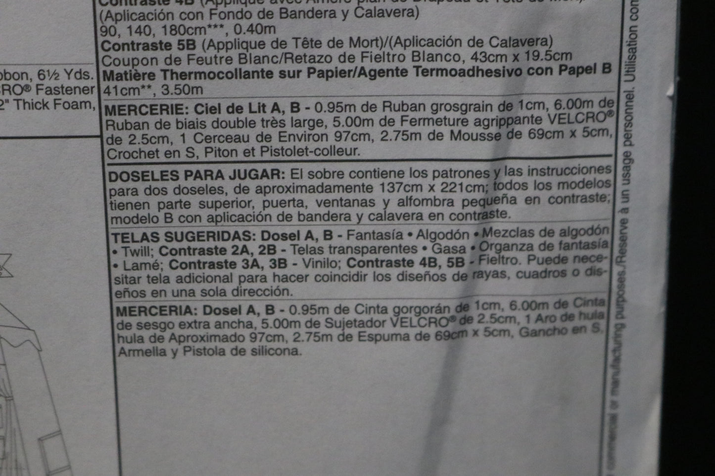 McCalls 5827 Play Canopy Sewing Pattern UNCUT