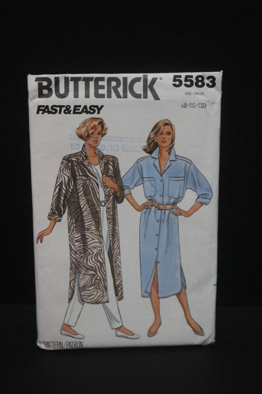 Butterick 5583 Misses Dress and Pants Sewing Pattern UNCUT  Size 8 10 12